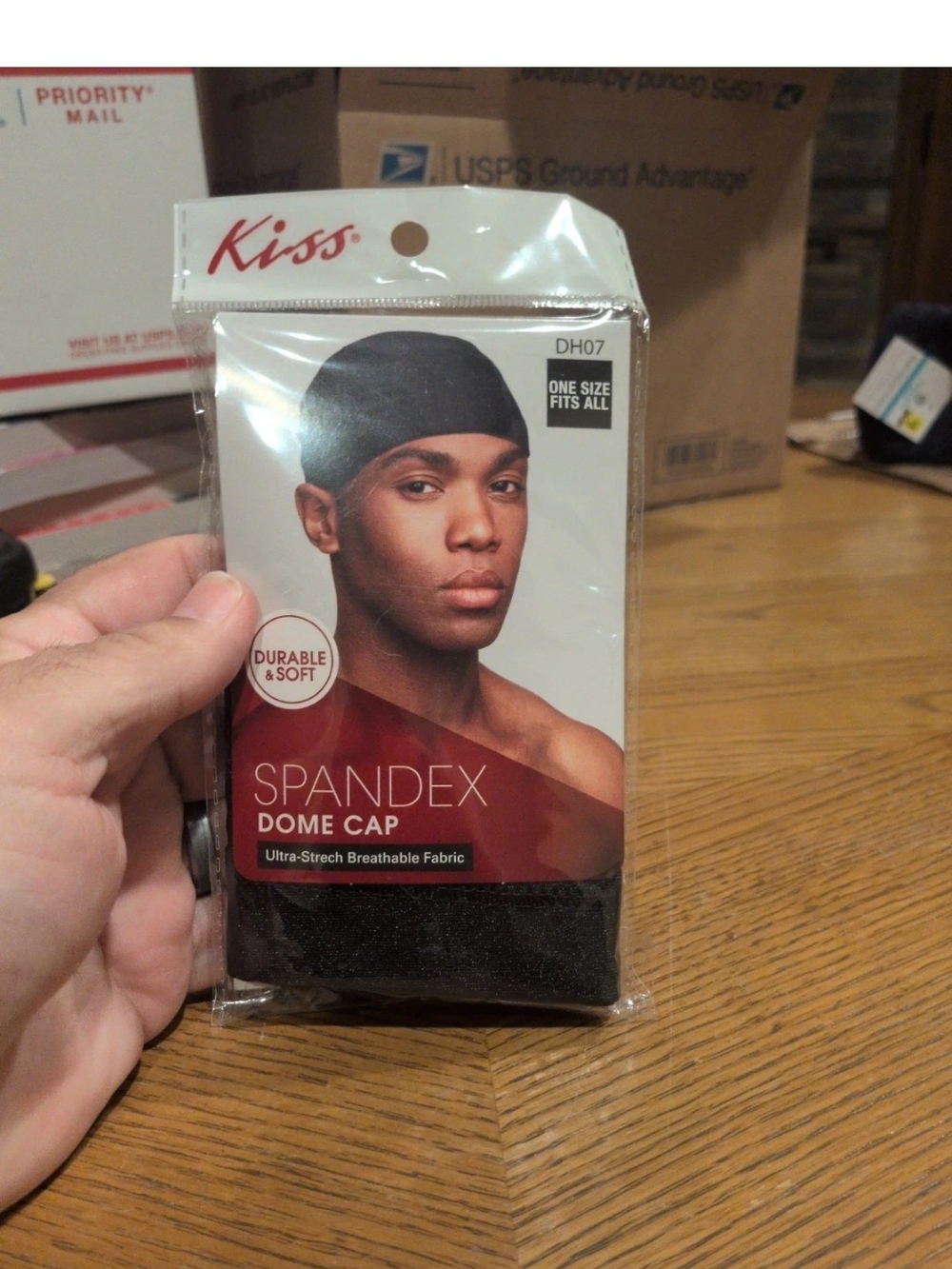 Kiss Black Spandex Dome Cap - Breathable Grooming Cap